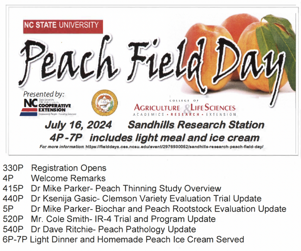Peach Field day agenda